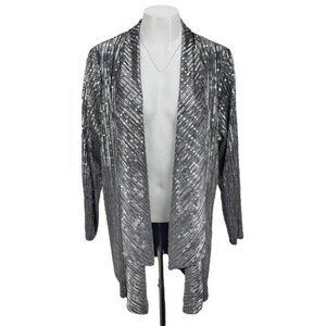 FRANK LYMAN Shimmering Sequins Cover Up Women's Plus Size 16